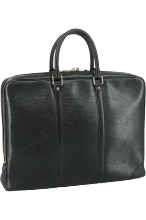 LOUIS VUITTON Pre-owned, Dames, Zwart, ONE Size, Leer, Pre-owned Leather briefcases