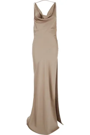 Andamane Kleedjes, Dames, , M, Lange Jurk met Cowl Neck