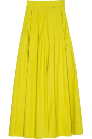 Twin-Set Rokken, Dames, Groen, M, Katoen, Groene Rok met Zakken