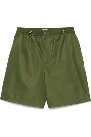 Kenzo Korte broeken, Heren, Groen, L, Groene Elastische Taille Shorts met Zakken