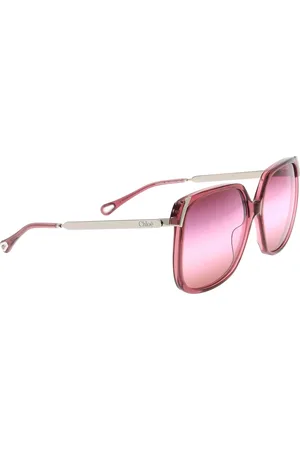 Chloé Accessoires, Dames, Grijs, ONE Size, Stijlvolle zonnebril met uniek ontwerp