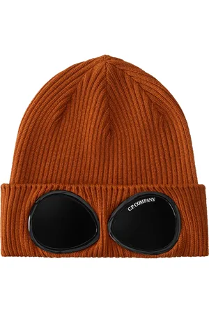C.P. Company Accessoires, unisex, Oranje, S, Wol, Wollen Gebreide Goggle Beanie Oranje