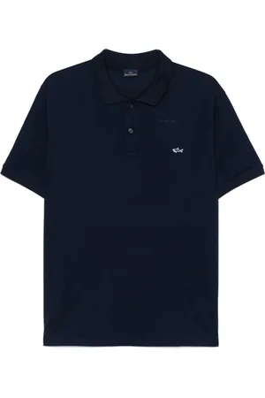 Paul & Shark Tops, Heren, Blauw, M, Navy Button-Up Sweater