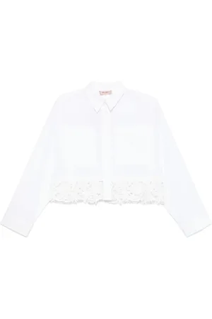 Twin-Set Blouses & Shirts, Dames, Wit, S, Wit Overhemd Set Stijlvol