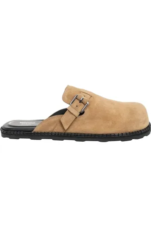 Moschino Schoenen, Dames, , 40 EU, Suède, Gespband Effen Kleur Muiltjes