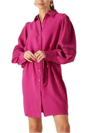 FREEBIRD Kleedjes, Dames, Roze, 2Xl, Denim, Roze Dalila Mini Jurk