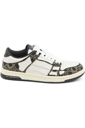 AMIRI Schoenen, Heren, Zwart, 47 EU, Witte Logo Print Veterschoen