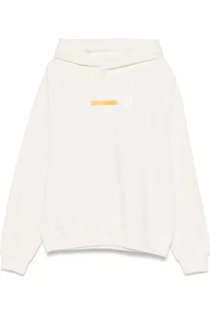Aspesi Sweatshirts & Hoodies, Heren, , M, Katoen, Logo Bedrukte Hoodie