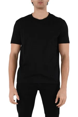 Dondup Tops, Heren, Zwart, 2Xl, Katoen, Jersey T-shirt met slim fit