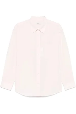 DUNST Blouses & Shirts, Dames, Roze, M, Lichtroze overhemd met knoopsluiting en borstzak