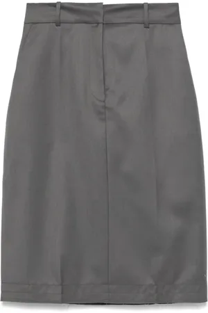Low Classic Rokken, Dames, Grijs, L, Antracietgrijze Rok met Zakken