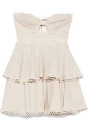 PATBO Kleedjes, Dames, , L, Strapless Jurk met Uitsparingen