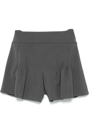 Low Classic Korte broeken, Dames, Grijs, M, Antracietgrijze Pintuck Detail Broek