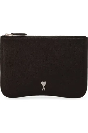 Ami Accessoires, Dames, Zwart, ONE Size, Leer, Stijlvolle Unisex Pouch Tas