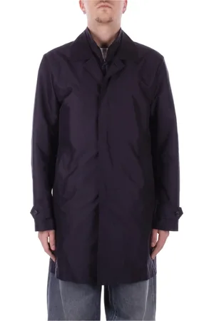 FAY Mantels, Heren, Blauw, S, Polyester, Blauwe Jassen met Verstelbare Mouwen
