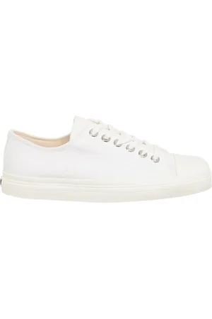 Moschino Schoenen, Dames, Wit, 40 EU, Effen Edge Sneakers met Vetersluiting