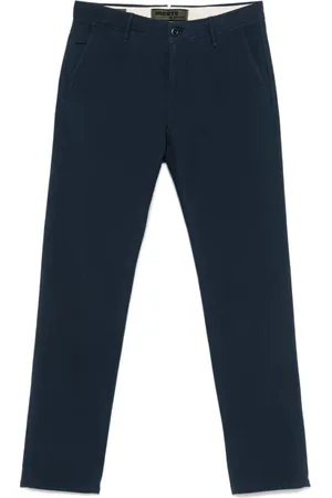 Incotex Broeken, Heren, Blauw, W38, Blauwe Jeans met Knopen en Zakken