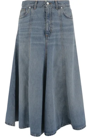haikure Rokken, Dames, Blauw, W27, Denim, Denim Flared Leg Rok