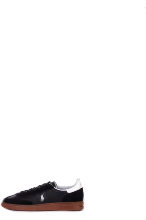 Ralph Lauren Schoenen, Heren, Zwart, 42 EU, Leer, Sneakers Zwart