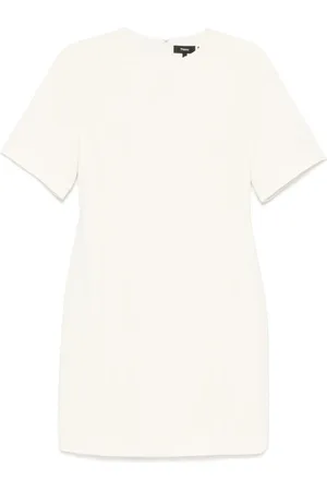 THEORY Kleedjes, Dames, Wit, L, Witte Korte Mouw Jurk