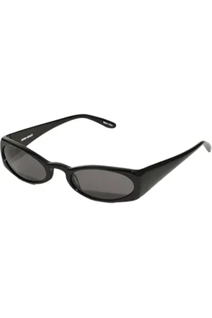 HENRIK VIBSKOV Accessoires, unisex, Zwart, ONE Size, Oversized Ovale Zonnebril met Donkere Lenzen