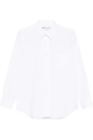 Comme des Garçons Blouses & Shirts, Dames, Wit, M, Katoen, Katoenen overhemd met strak ontwerp