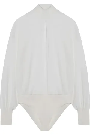 Alaïa Tops, Dames, Wit, S, Ronde Hals Shirt