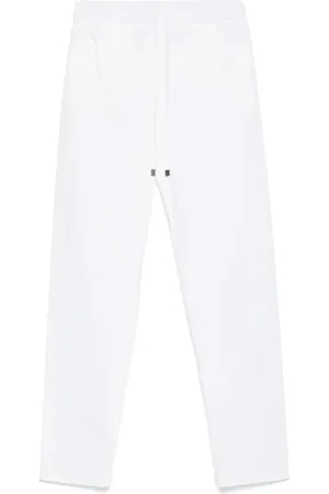 ANTONELLI Broeken, Dames, Wit, M, Witte elastische broek met trekkoord in de taille