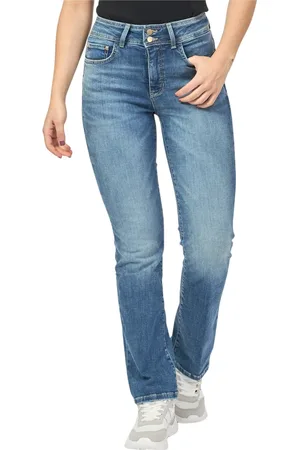 Guess Jeans, Dames, Blauw, W32, Denim, Blauwe Denim Straight Leg Jeans