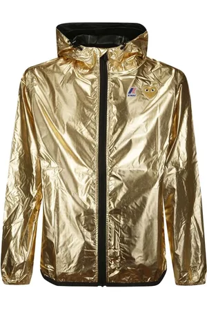 Comme des Garçons Jassen, Heren, Geel, L, Metallic Heart Patch Hoodie Jas