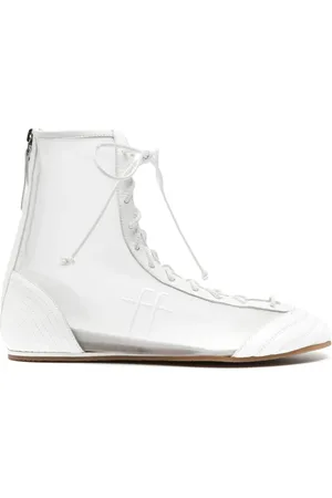 FORTE FORTE Schoenen, Dames, Wit, 37 EU, Witte Veterschoenen met Rits