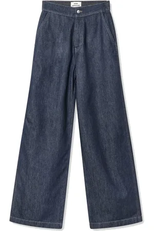 Mads Norgaard Jeans, Dames, Blauw, XL, Denim, Cosy Denim Sotem Broek Donker Indigo