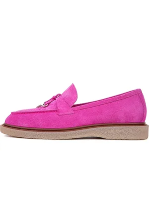 CESARE GASPARI Schoenen, Dames, Roze, 37 EU, Suède, Suede Slip-On Loafers