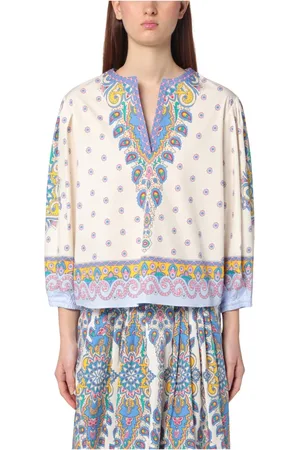 Etro Blouses & Shirts, Dames, Veelkleurig, M, V-hals top in trendy stijl