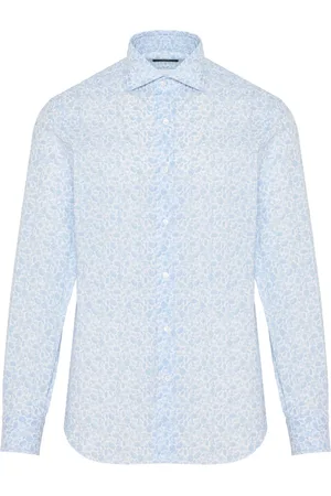 BARBA Overhemden, Heren, Blauw, 3Xl, Katoen, Italiaans katoenen overhemd, 100% katoen