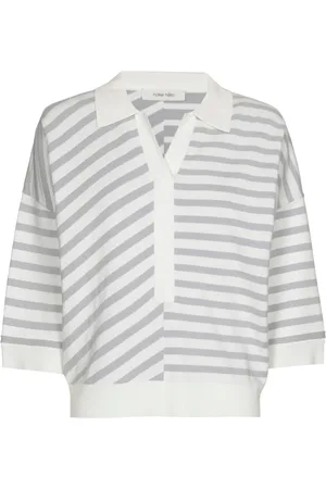 Marie Méro Truien, Dames, Veelkleurig, 2Xl, Gestreept Poloshirt Losse Pasvorm