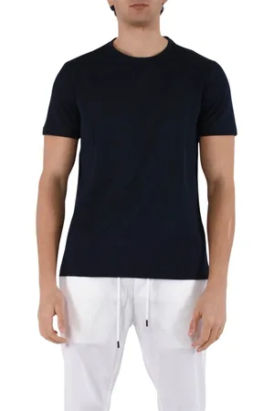 Dondup Tops, Heren, Blauw, S, Katoen, Jersey T-shirt met slim fit