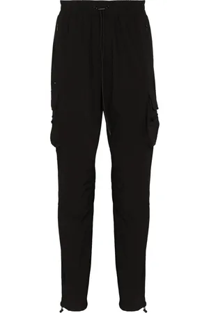 Represent Broeken, Heren, Zwart, S, Zwarte Cargo Stijl Elastische Broek