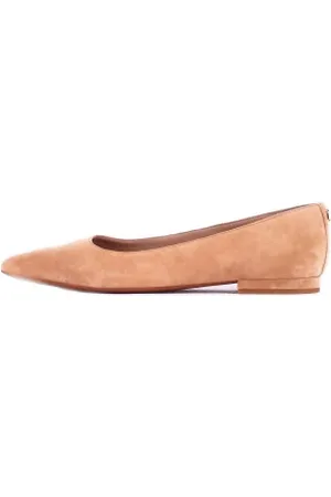 Ralph Lauren Schoenen, Dames, Bruin, 39 EU, Suède, Platte schoenen Kameel