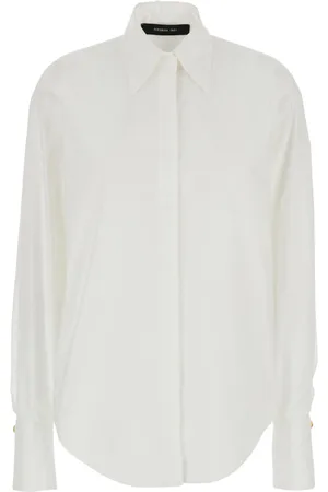 FEDERICA TOSI Blouses & Shirts, Dames, Wit, S, Witte Overhemd met Puntkraag