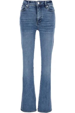 Frame Jeans, Dames, Blauw, W26, Katoen, Wijde Pijp Blauwe Jeans Vrouw Katoenmix