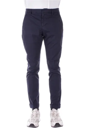 Dondup Broeken, Heren, Blauw, W33, Katoen, Blauwe Slim Fit Broek