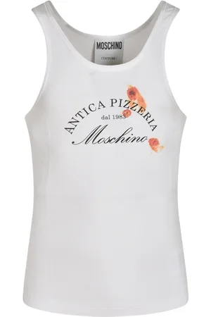 Moschino Tops, Heren, Wit, M, Stijlvolle T-shirts en Polos