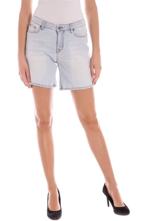 GANT Korte broeken, Dames, Blauw, W26, Katoen, Ele Tailored Cotton Shorts