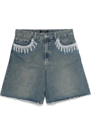 PATBO Korte broeken, Dames, Blauw, S, Denim, Cerulean Denim Jeans