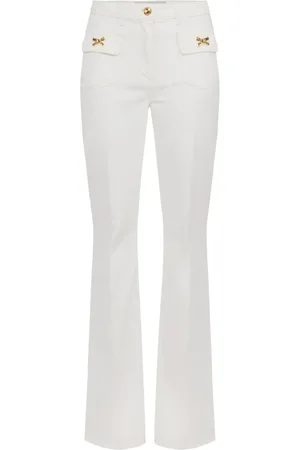 Elisabetta Franchi Jeans, Dames, Wit, W25, Stijlvolle Modellen Collectie