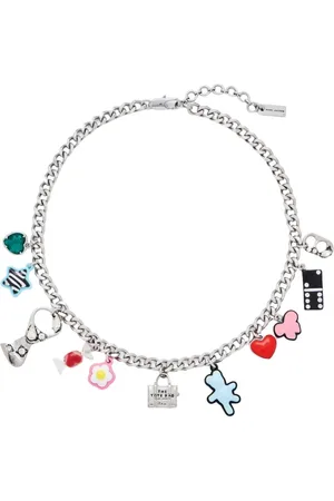 Marc Jacobs Accessoires, Dames, Grijs, ONE Size, Hanger Ketting Kreeft Klauw Sluiting