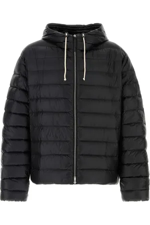 Jil Sander Jassen, Heren, Zwart, S, Nylon, Zwarte nylon donsjack