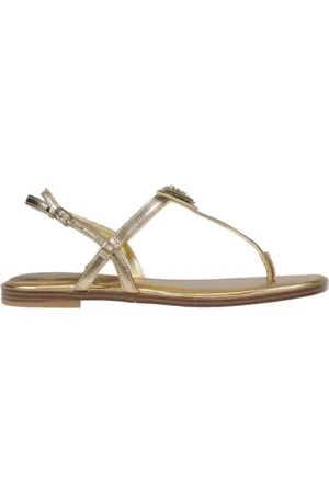 Guess Schoenen, Dames, Geel, 41 EU, Gouden Strik Sandalen voor Vrouwen