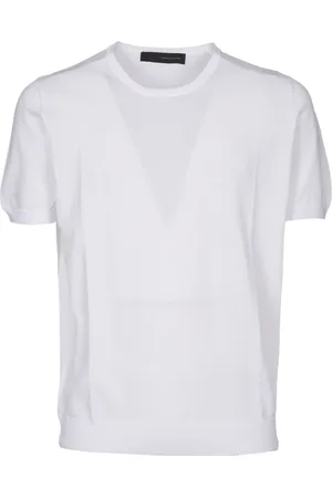TAGLIATORE Tops, Heren, Wit, L, Katoen, Herenkleding T-shirts & Polos Wit Ss 25